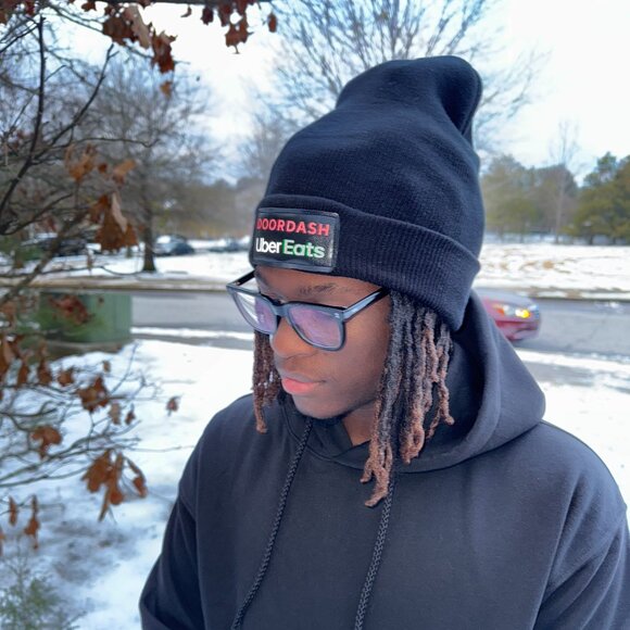 Reflective DoorDash / UberEats Sweatshirt Hoodie - Delivery Driver Dash Uber - Picture 4 of 13